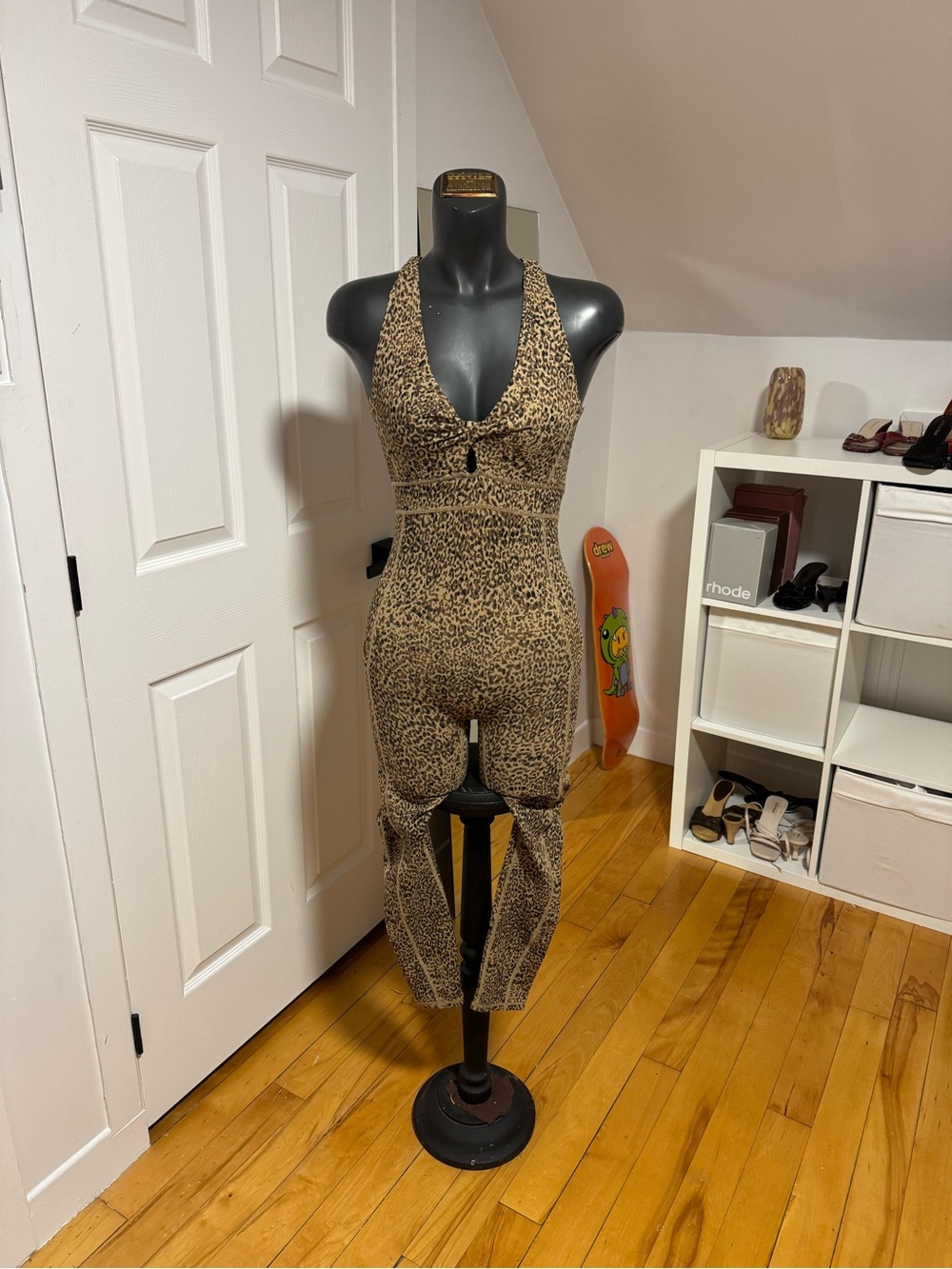 Leopard Print Jumpsuit - Tan